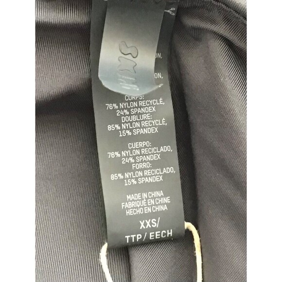 SKIMS Recycled Swim Mid Waist Bikini Bottom Size XXS NWT Gray Gunmetal Solid - Picture 3 of 5